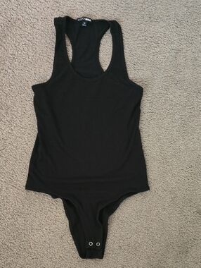 Fashion Nova Black Racerback Bodysuit